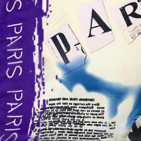 Paris Eiffel Tower Graffiti Print Sheer Scarf - Picture 4 of 4